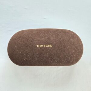 🆕️‎ *NWT* Tom Ford Brown Suede Hard Shell Sunglasses Case with Cleaning Cloth